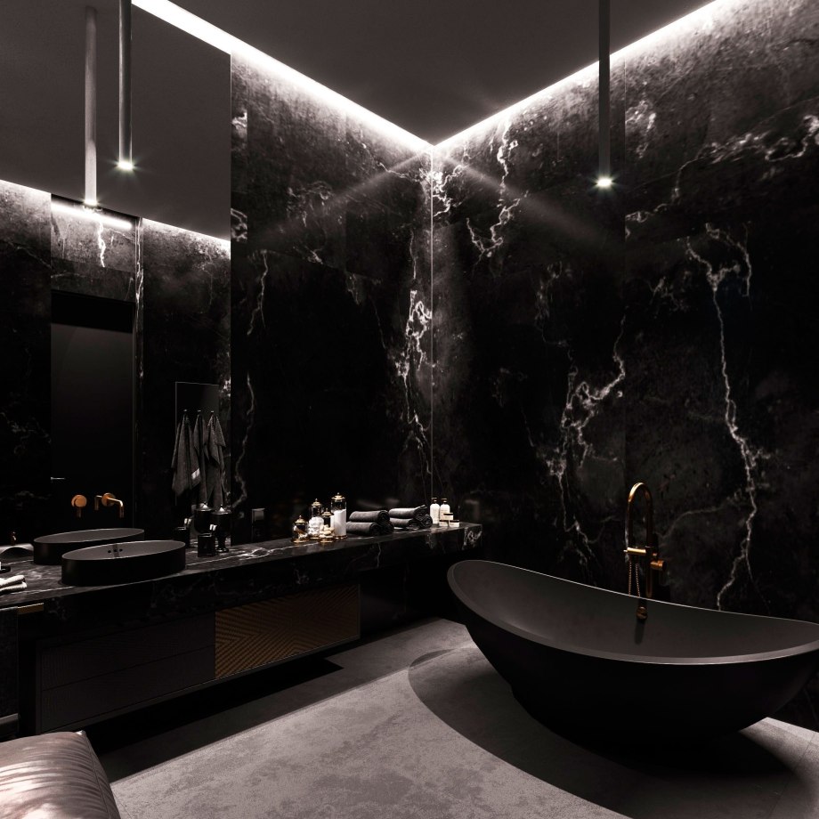 Керамогранит под мрамор negro Marquina