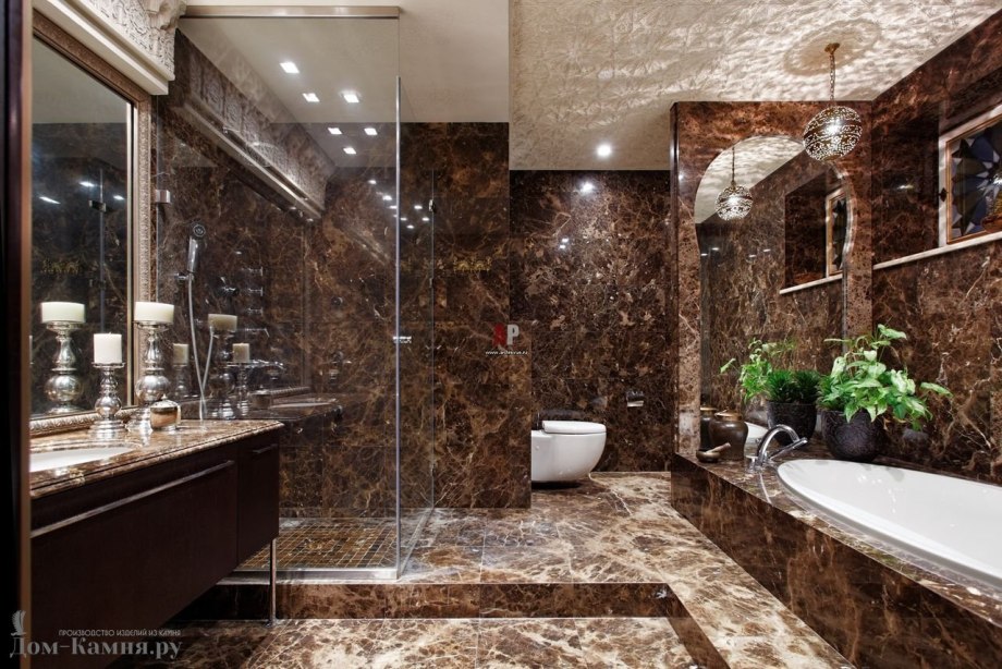 Мрамор Black Marquina остров