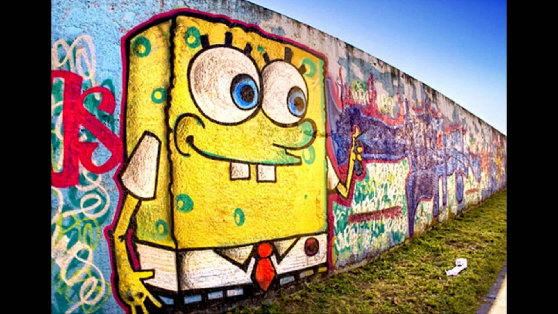 Мультяшная стена с граффити
