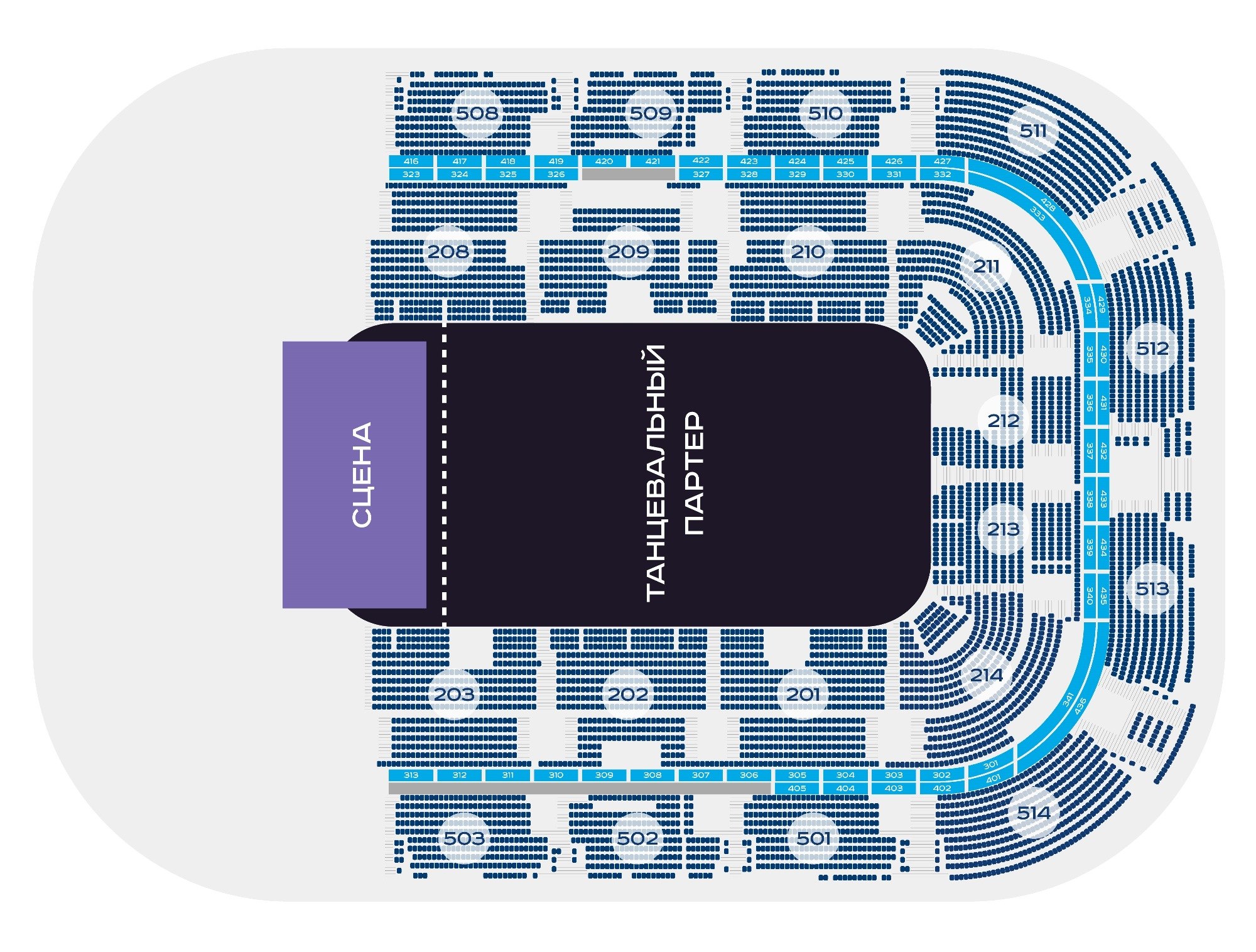 Схема цска арена автозаводская с местами зала