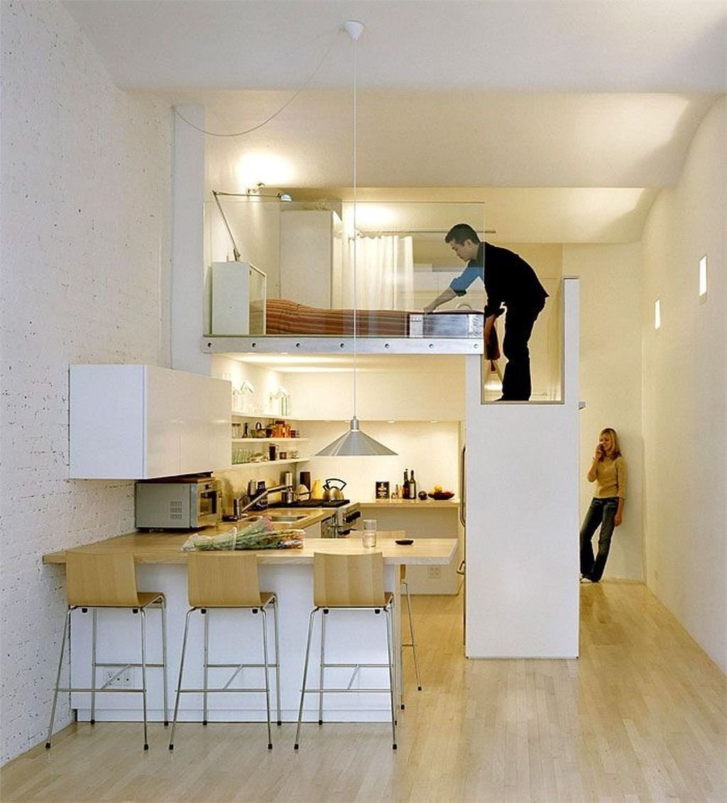 кухни в интерьерах с высокими потолками