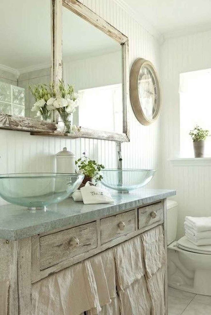 Стиль Shabby Chic ванная