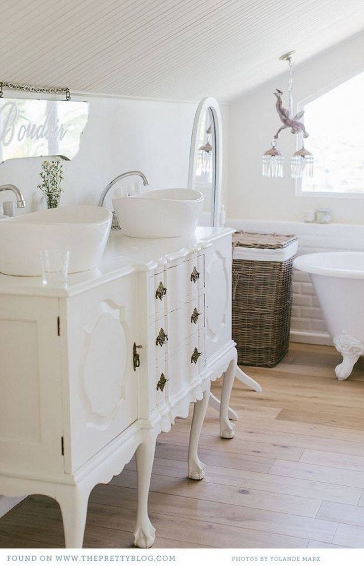 Стиль Shabby Chic ванная