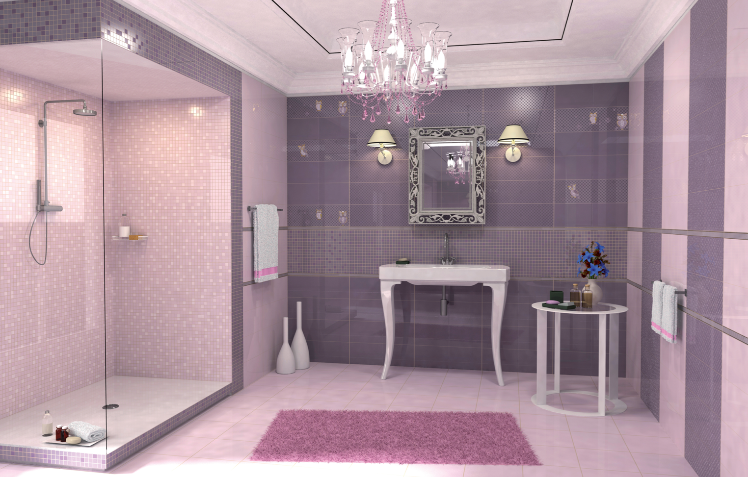 Плитка розовый цвет. Сиреневая плитка для ванной. Фиолетовая плитка для ванной. Ванная в фиолетовом цвете. Плитка в ванную комнату сиреневая.