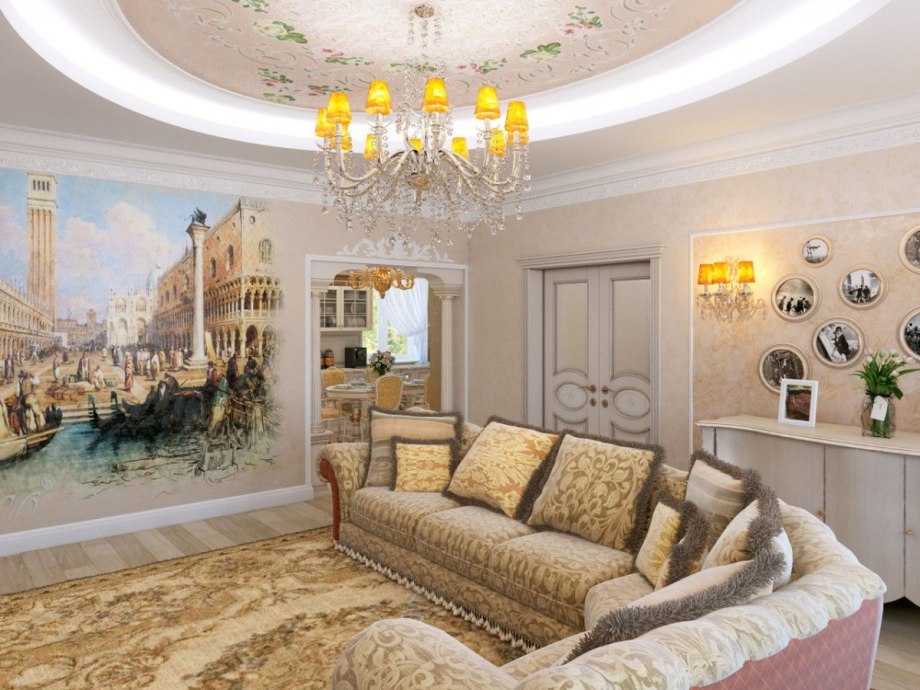 Affresco фрески в интерьере кухни