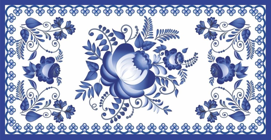 Гжель на стенах