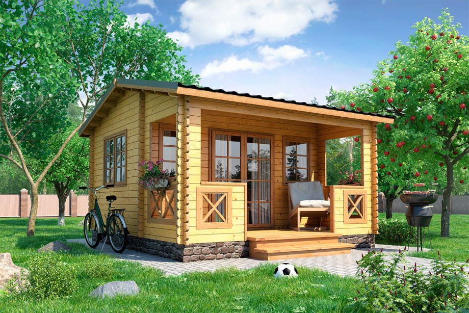 Садовый домик из минибруса 5х4,5