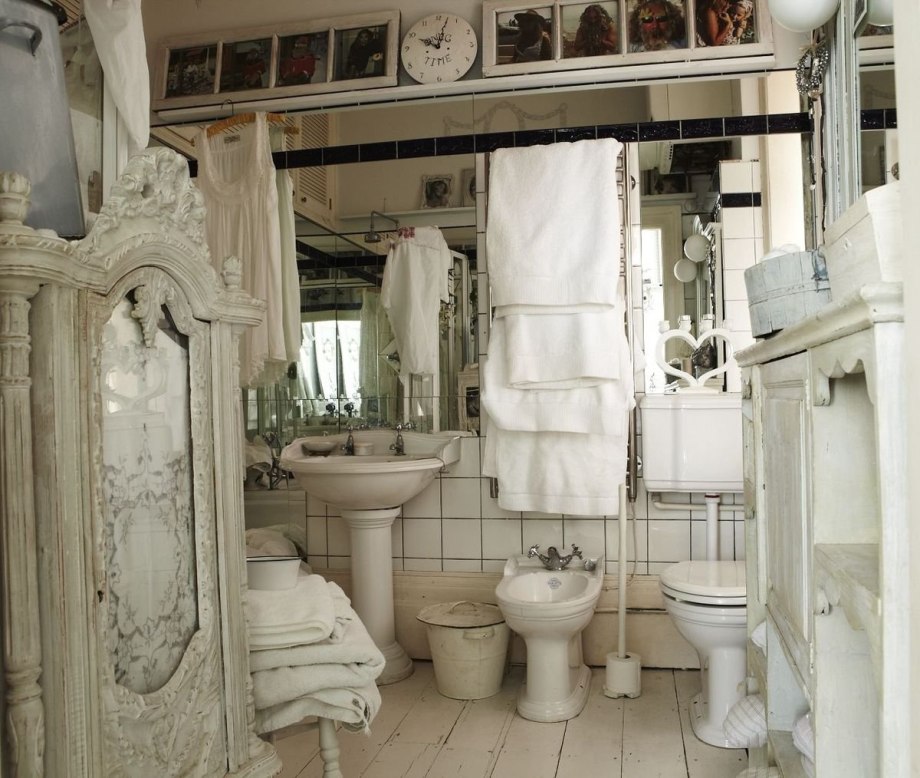 Стиль Shabby Chic ванная