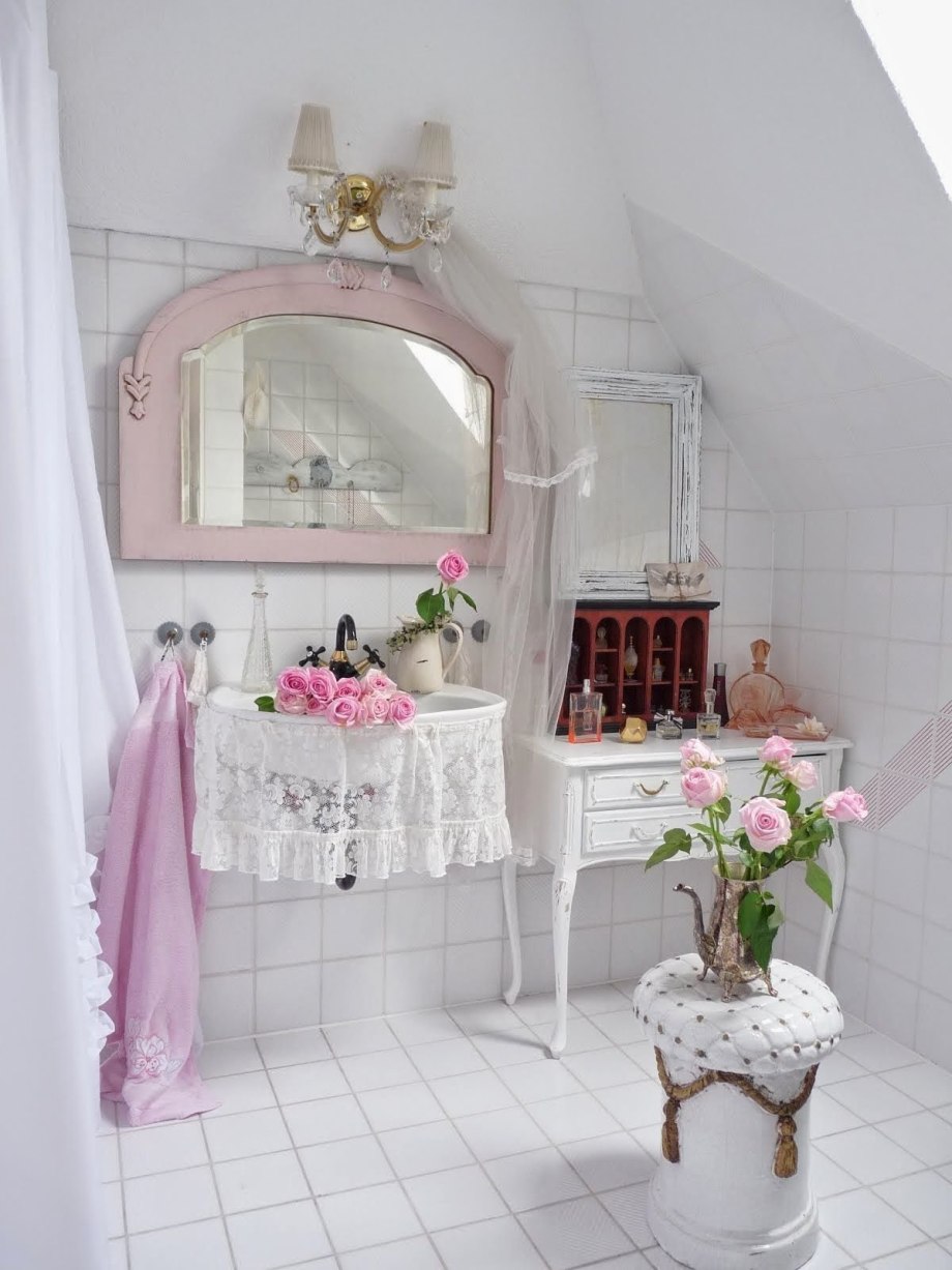 Стиль Shabby Chic ванная