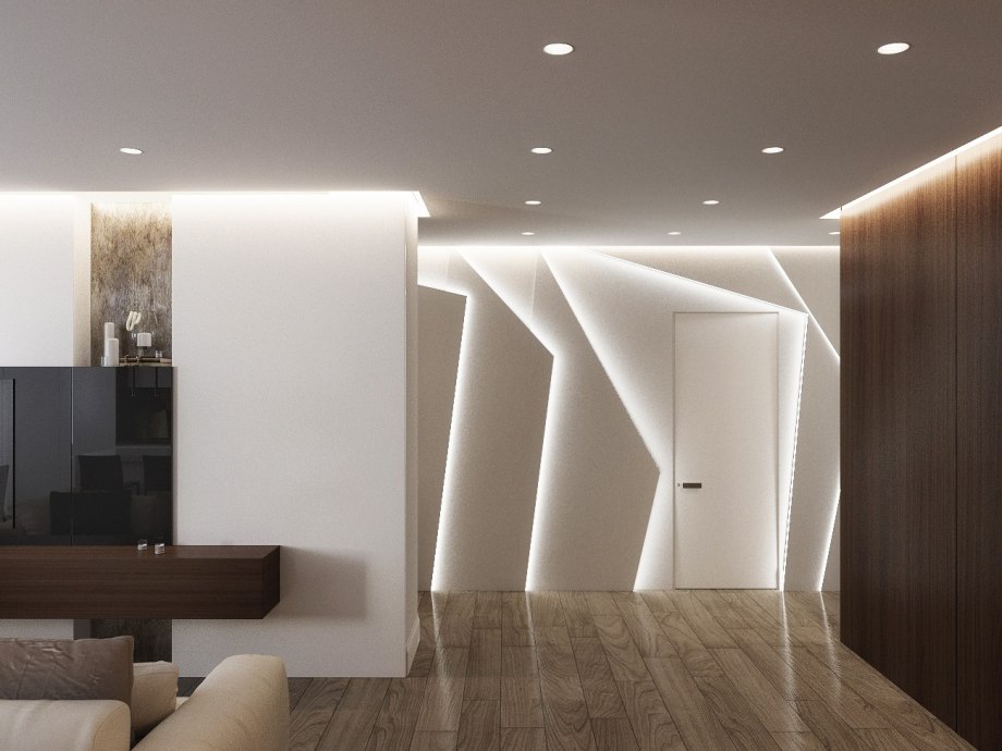 Световая 3d панель Zaha