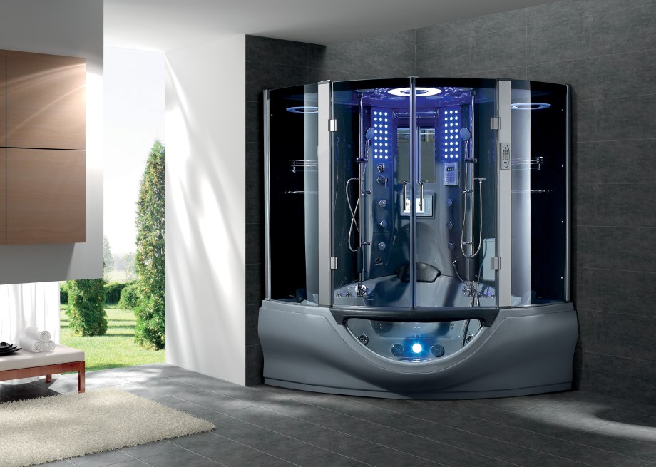 Комбинированная кабина Jacuzzi Harpa Twin 160 с гидромассажем r высокий поддон 160см*70см