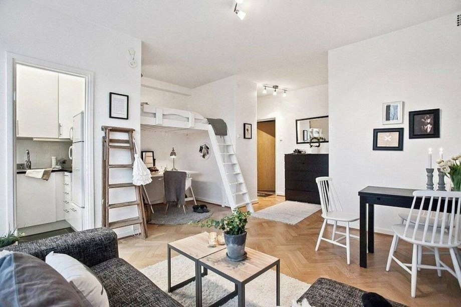 Интерьер квартиры студия 30 кв.м планировка