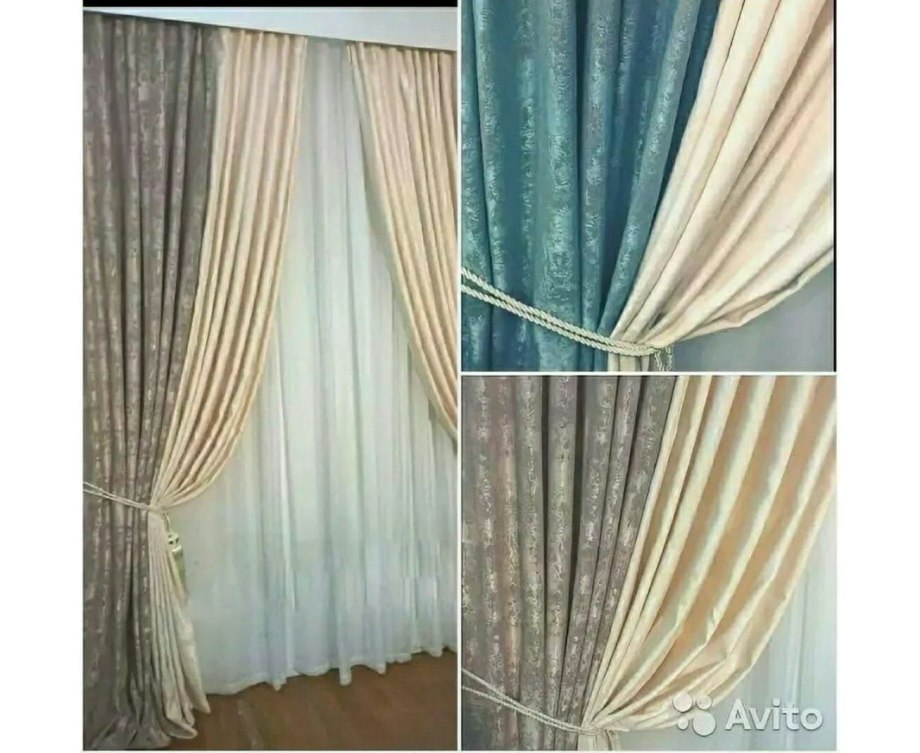 Портьеры из ткани мраморный