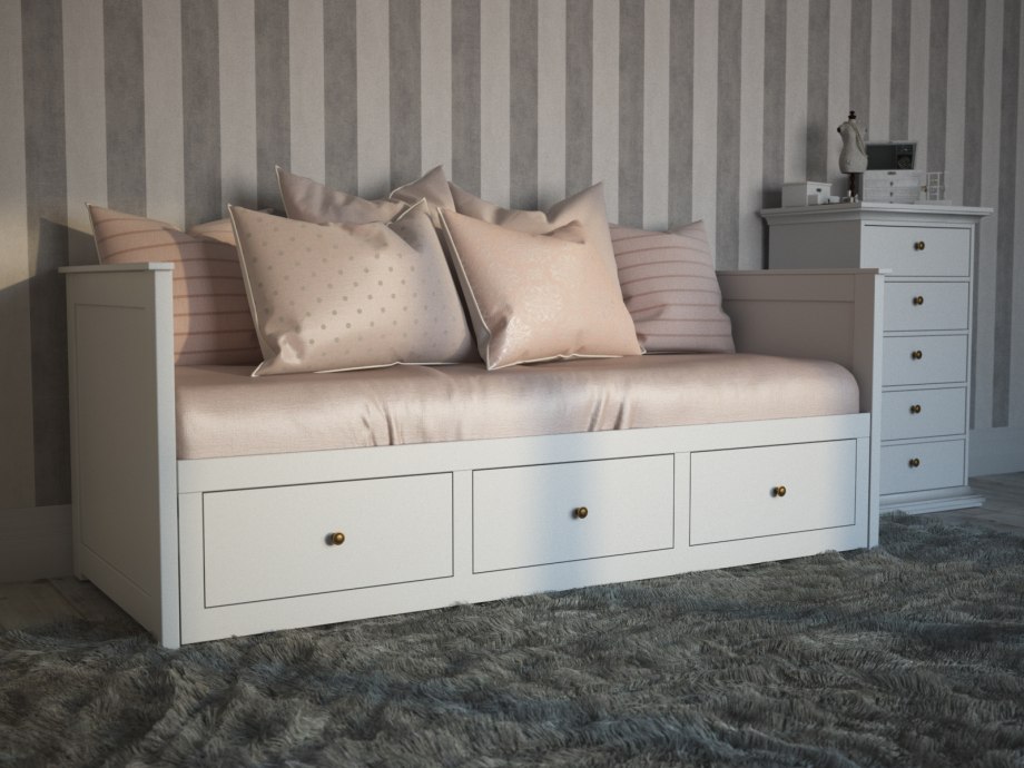 Hemnes ХЕМНЭС кушетка с 2 матрасами