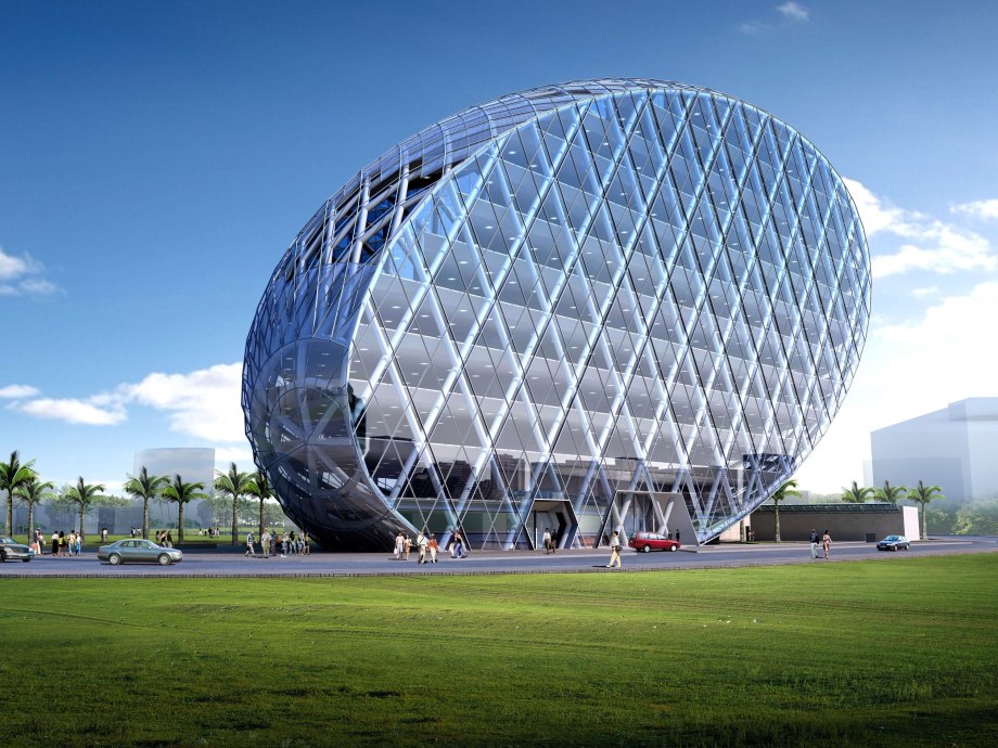 Здание-яйцо Cybertecture Egg