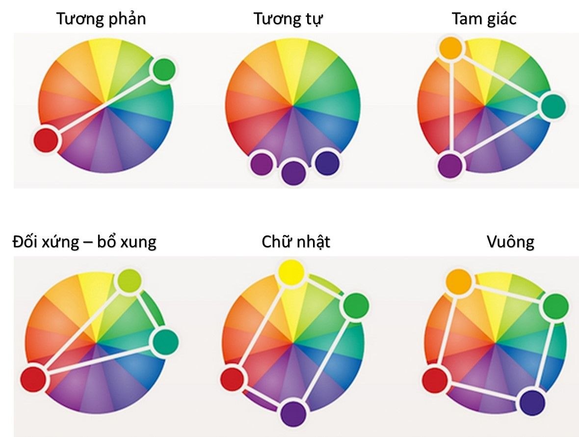 Типы цветовых палитр. Цветовые схемы. Сочетание цветовой гаммы. Цветовые сочетания для логотипа. Контрастные сочетания цветов.