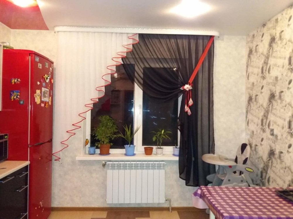 Штора на кухню на одну сторону
