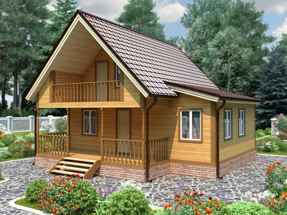 Проект дачи из бруса