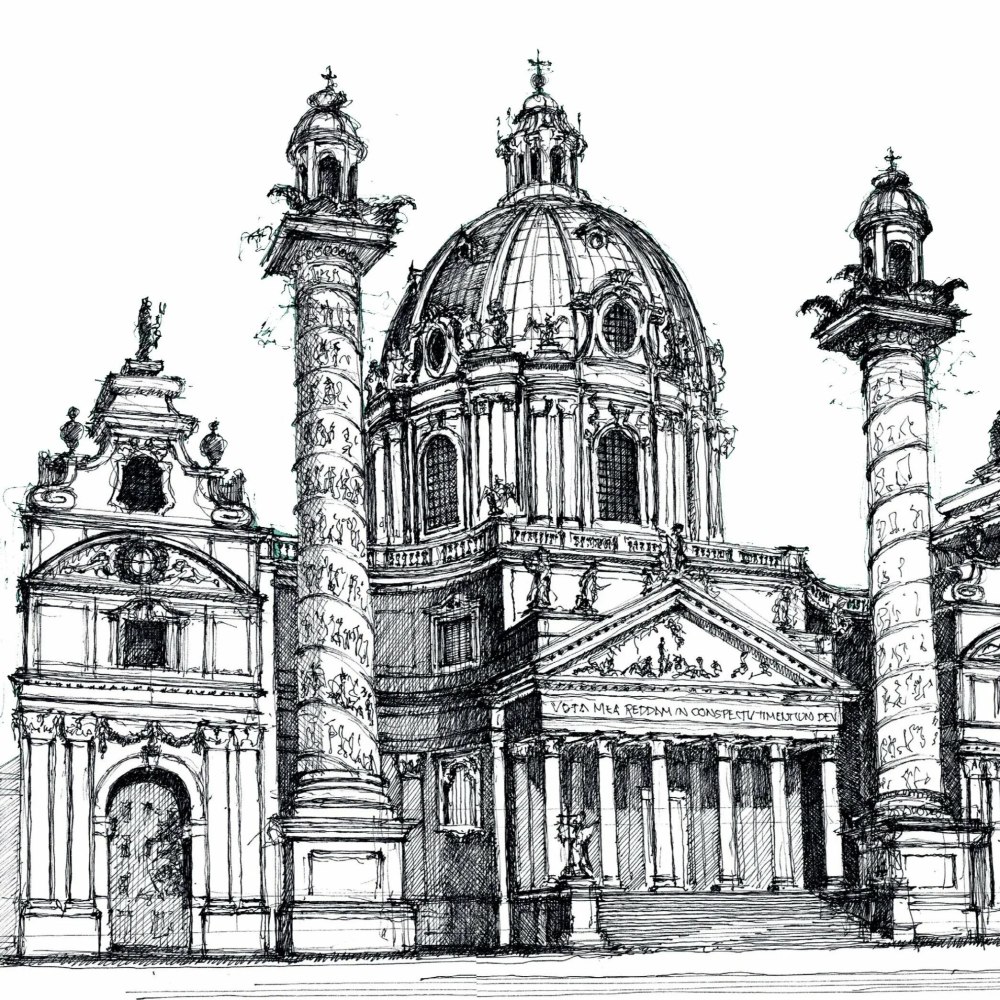 Карлскирхе фасад