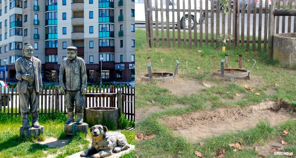 Памятник фильму белые росы в Гродно