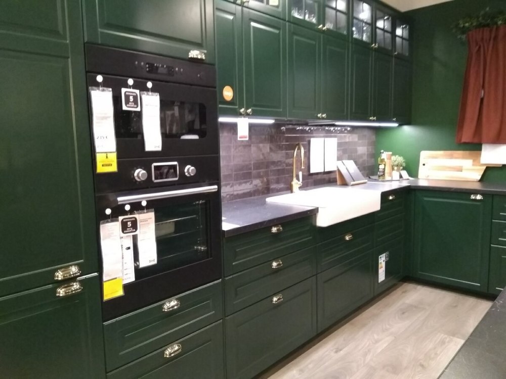 Зеленая кухня ikea