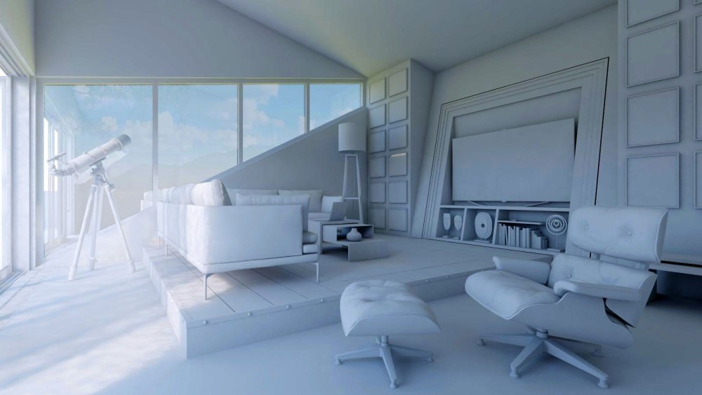 Sketchup визуализация интерьера Vray