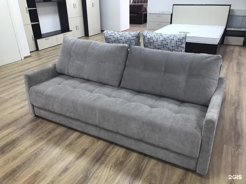 Диван Boss Mini велюр Monolit серый
