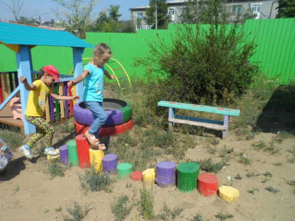 Обустройство участка в детском саду