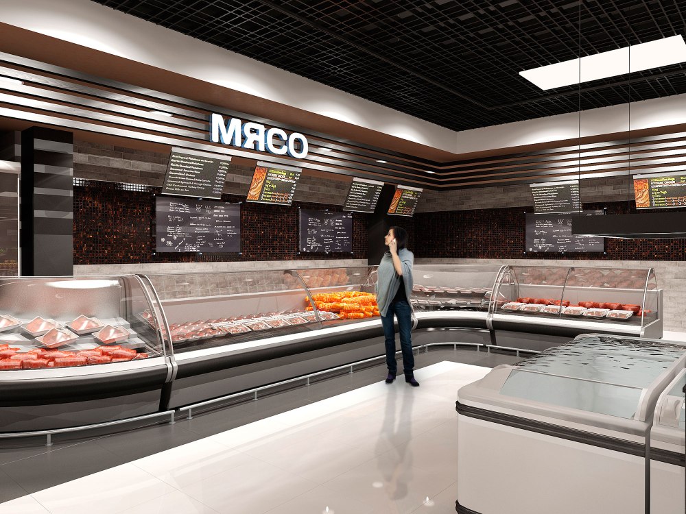 Интерьер магазина мяса