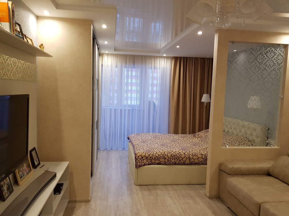 Зонирование зала в хрущевке 18 кв.м