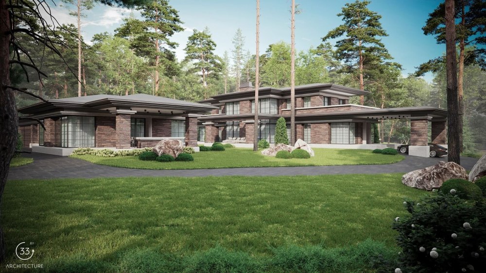 Дом в стиле Райта от Yunakov Architecture Design