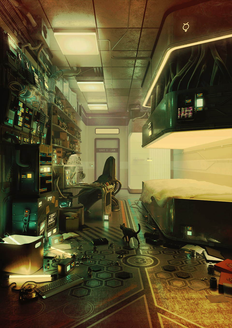 Арт комната Cyberpunk 2077