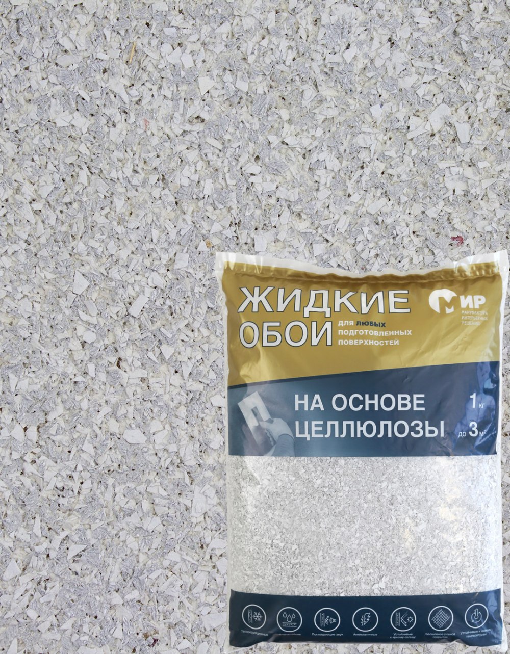 Жидкие обои белые