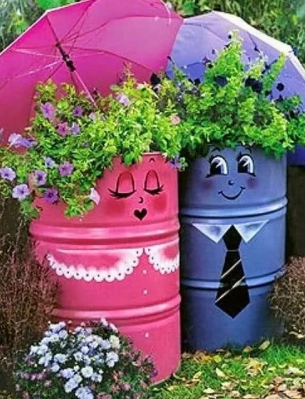 Необычные клумбы на даче