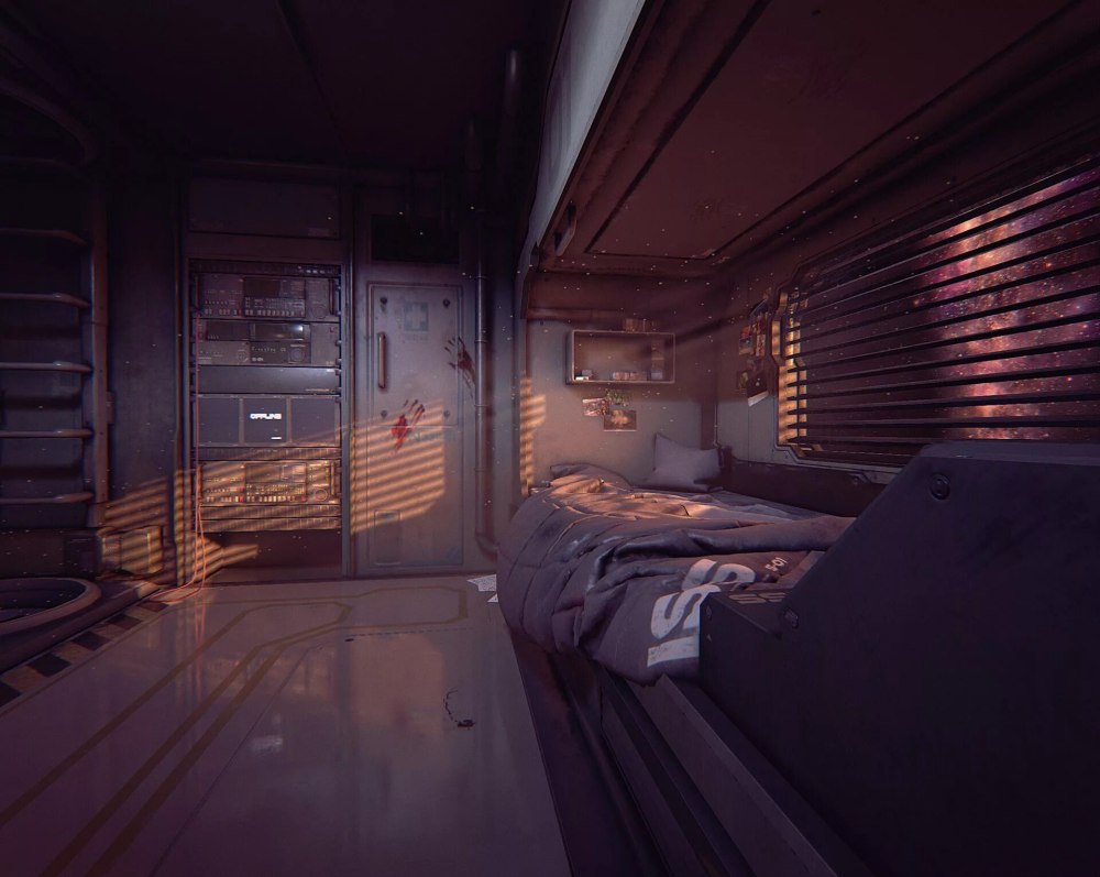 Каюта космического корабля Sci-Fi